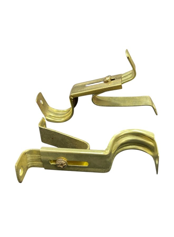 2pcs 8.5cm Golden Adjustable Metal Curtain Brackets Set - Image 3